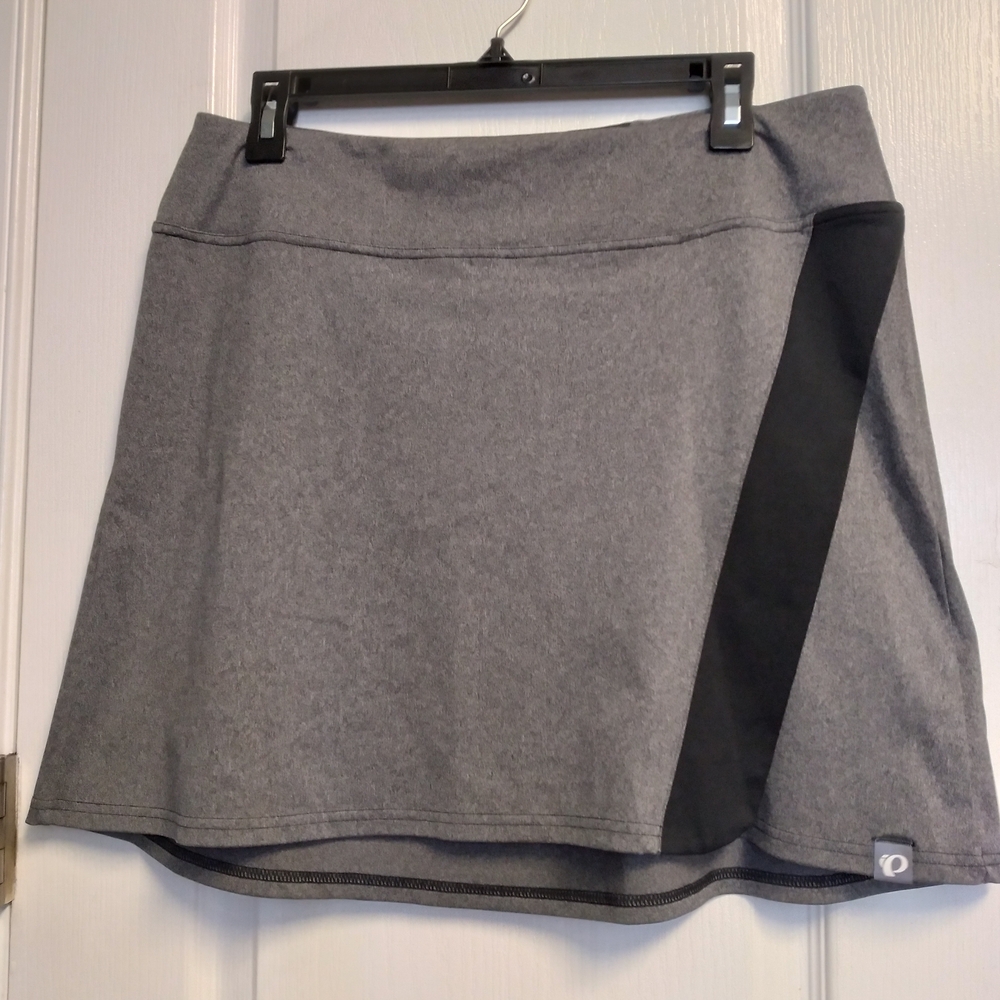 Pearl Izumi Gray With Black Detail Athletic Wrap Skirt L Activewear Cycling